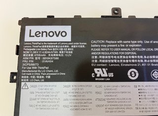 Batería Lenovo ThinkPad X1 Carbon Original