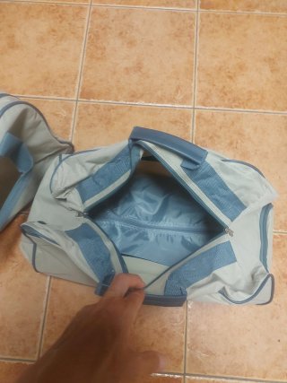 Juego de 2 Bolsas de Viaje Beige y Gris
