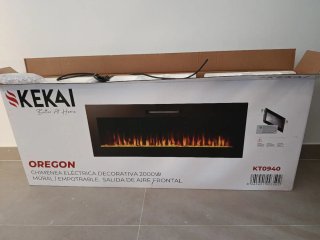 Chimenea eléctrica decorativa 2000W. Marca Kekai