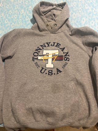 Sudadera Tommy Jeans Gris Logo USA