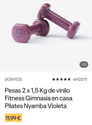 Pesas Fitness Nyamba Violeta (2 uds)