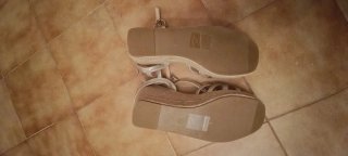 Cuñas plateadas talla 38