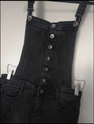Mono vaquero negro Stradivarius