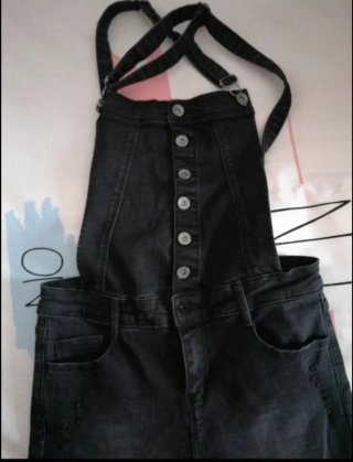 Mono vaquero negro Stradivarius