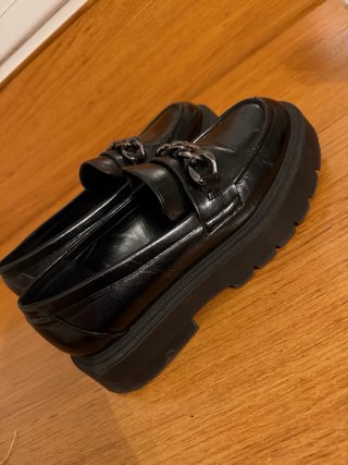 Mocasines Stradivarius negros talla 37