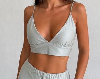 Top Zara verde taglia S