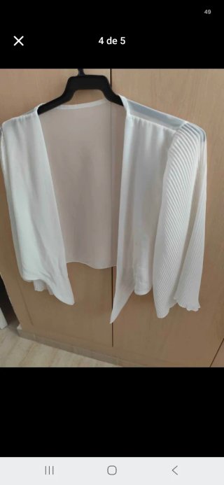 Vestido de novia blanco con chaquetas