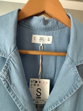 Blusa sin mangas Lefties azul con bajo ajustable