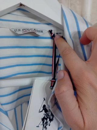 Vestido U.S. Polo Assn. Rayas Azul Blanco