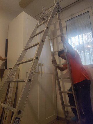 Escalera de mano 9 escalones plegable