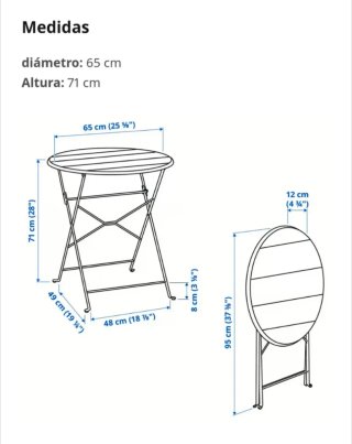 Mesa y 2 Sillas Amarillas Ikea