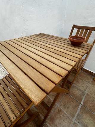 Mesa y 2 Sillas Plegables Madera VRAADAL ASKHOLMEN