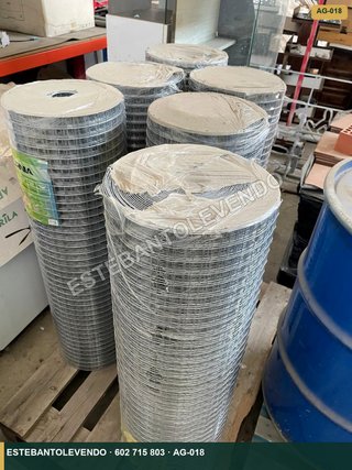 5 Rollos Malla Electrosoldada Galvanizada 25x25