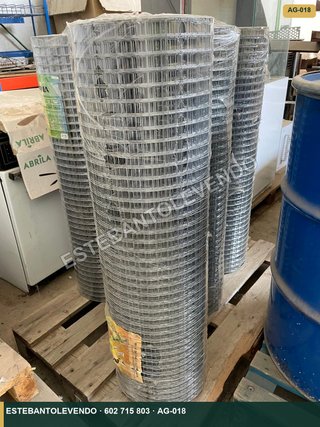 5 Rollos Malla Electrosoldada Galvanizada 25x25