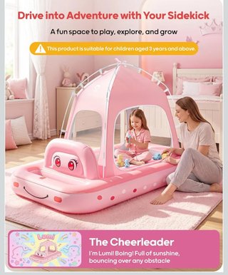 Cama hinchable infantil rosa