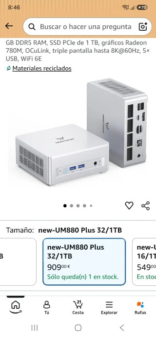 Minisforum um880plus Ryzen 7 8845HS