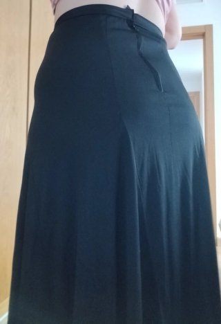 Falda flamenca negra larga talla 42