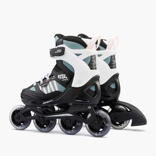 Patines Línea Niños Oxelo Ajustable 4 tallas Fit 5 caqui