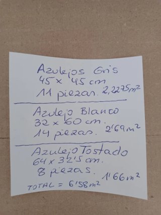 Lote de azulejos para baño/cocina