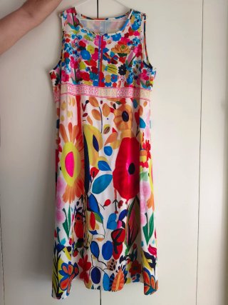 Vestido largo estampado floral
