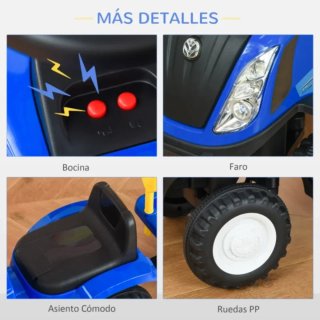 Tractor Correpasillos 2 en 1 con remolque