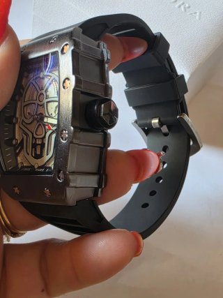 Reloj de Lujo Esqueleto Azul/Gris