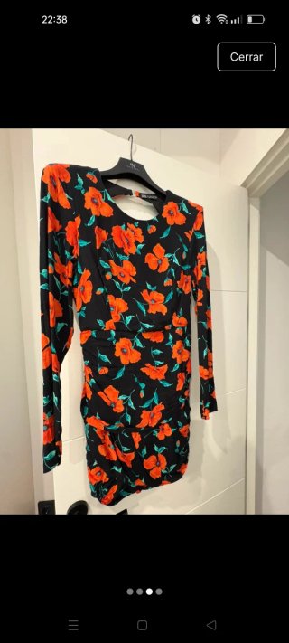 Vestido Zara flores espalda descubierta