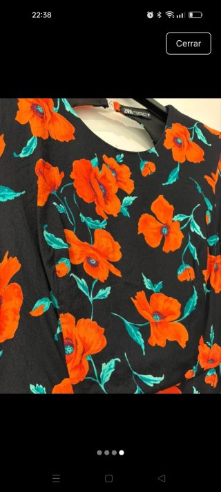 Vestido Zara flores espalda descubierta