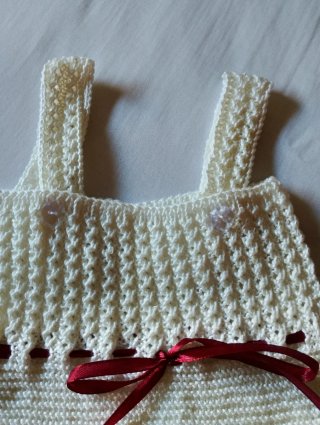 Peto de algodón blanco para bebé