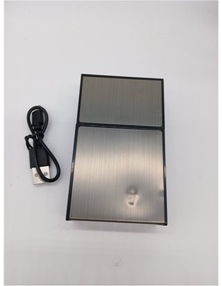 Estuche para cigarrillos con encendedor para 100 mm - capacidad magnética de 20 - encendedor recargable resistente al viento