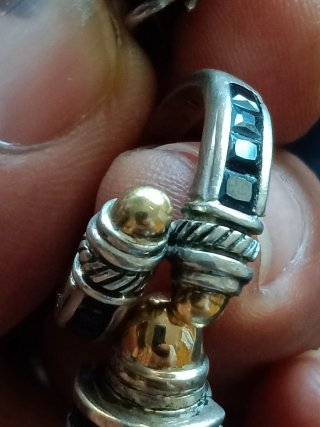 Conjunto Plata 925 y Oro 18k: Pulsera, Anillo, Pen