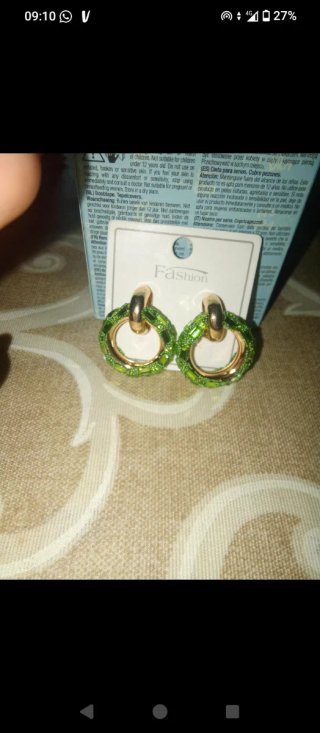 Orecchini Fashion cerchio verdi