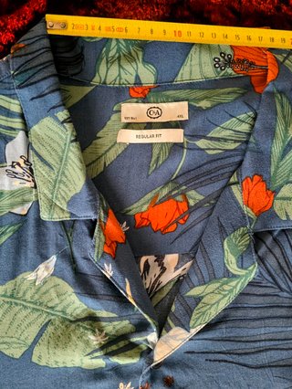 Camisa Hawaiana C&A Viscosa Estampada 4XL