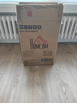 Paragüero Homcom rectangular metálico blanco nuevo