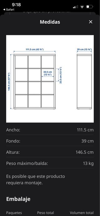 Estantería Kallax Ikea Blanca