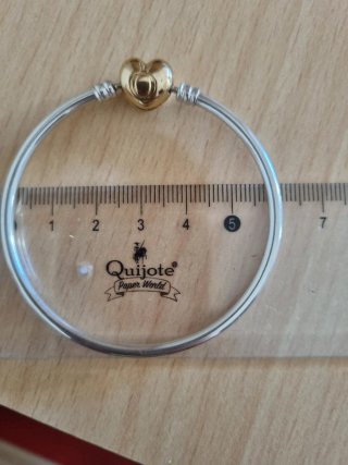 Pulsera Pandora Corazón Oro y Plata