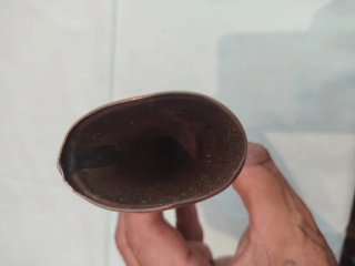 Antigüedad Trompeta de Latón con Cadena