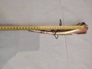 Antigüedad Trompeta de Latón con Cadena