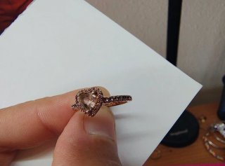 Anillo Pandora oro rosa 14k