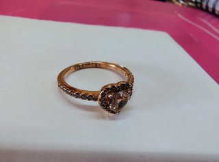 Anillo Pandora oro rosa 14k