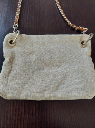 Bolso Gloria Ortiz beige y dorado