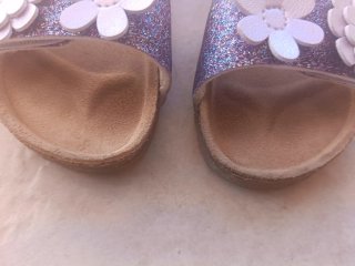 Sandali bimba Billowy con fiori glitterate lilla