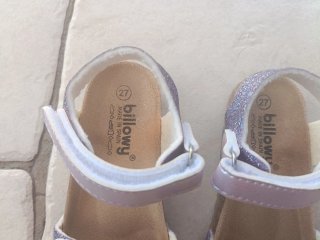 Sandali bimba Billowy con fiori glitterate lilla