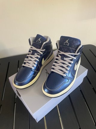 Scarpe Jordan Mid Blu/Argento Tg 39
