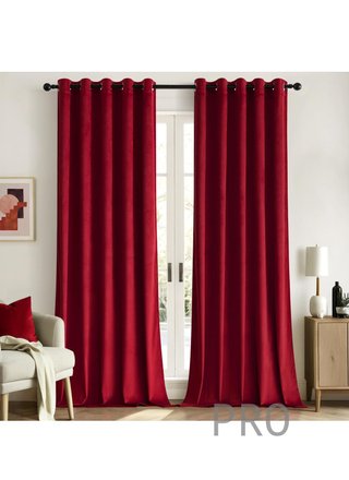 Cortinas de terciopelo Woaboy