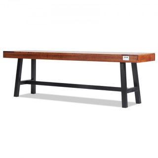 Banco al Aire Libre, Banco de Jardín de Madera de 63 pulgadas con Pierna de Metal para Exteriores, Banco con Capacidad de Carga de 500 lbs, Banco de Jardín de Parque, Banco de Comedor para Patio p...