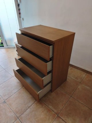 Cajonera Malm Madera Marrón