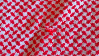 Shemagh Arabia Keffiyeh Rojo/Blanco