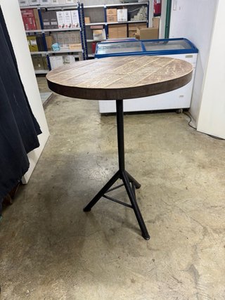 Mesa alta redonda 70x100 cm madera