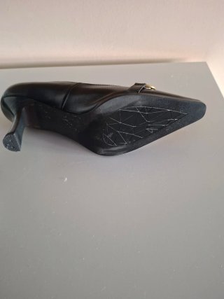 Zapatos de tacón piel negros Venezianas T.39